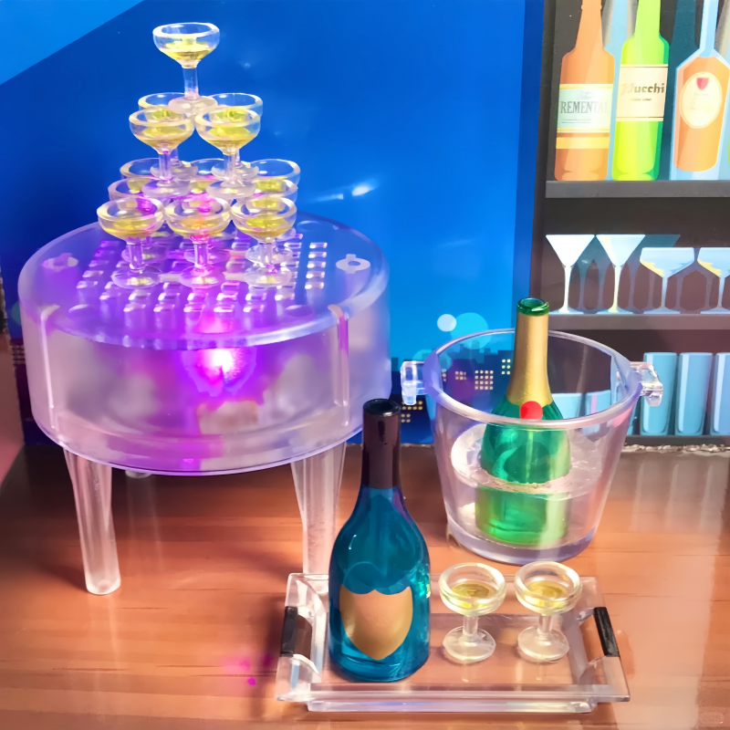 Champagne Tower Set - 에포크 탈린 조명 미니어처 샴페인 타워