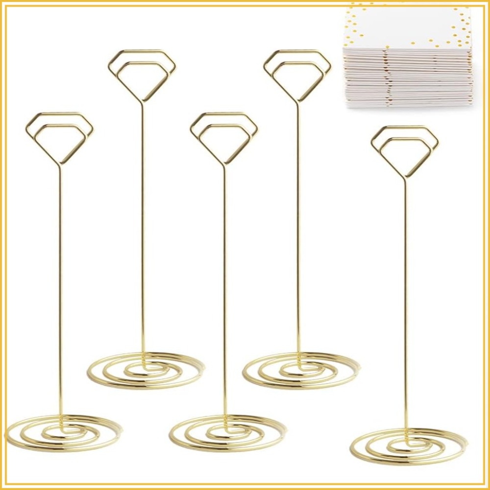 Place Card Holder - 12개의 독특한 테이블 번호 홀더와 14개의