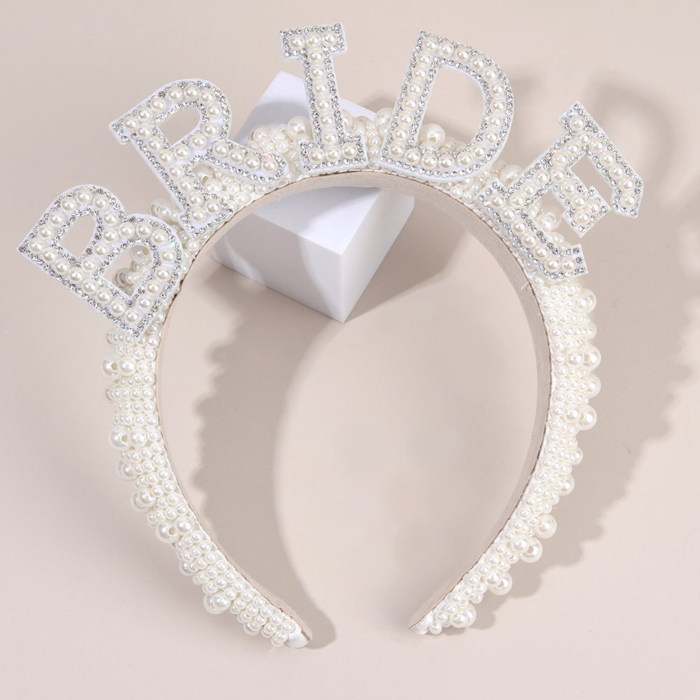Wedding Supply Store - 진주 머리띠 Diadem 럭셔리 비즈 라인