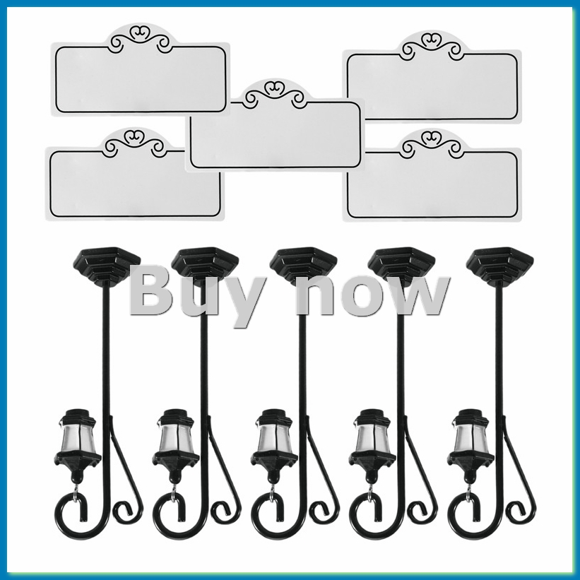 Place Card Holder - 5 PCS 가로등 모양 결혼식 피로연