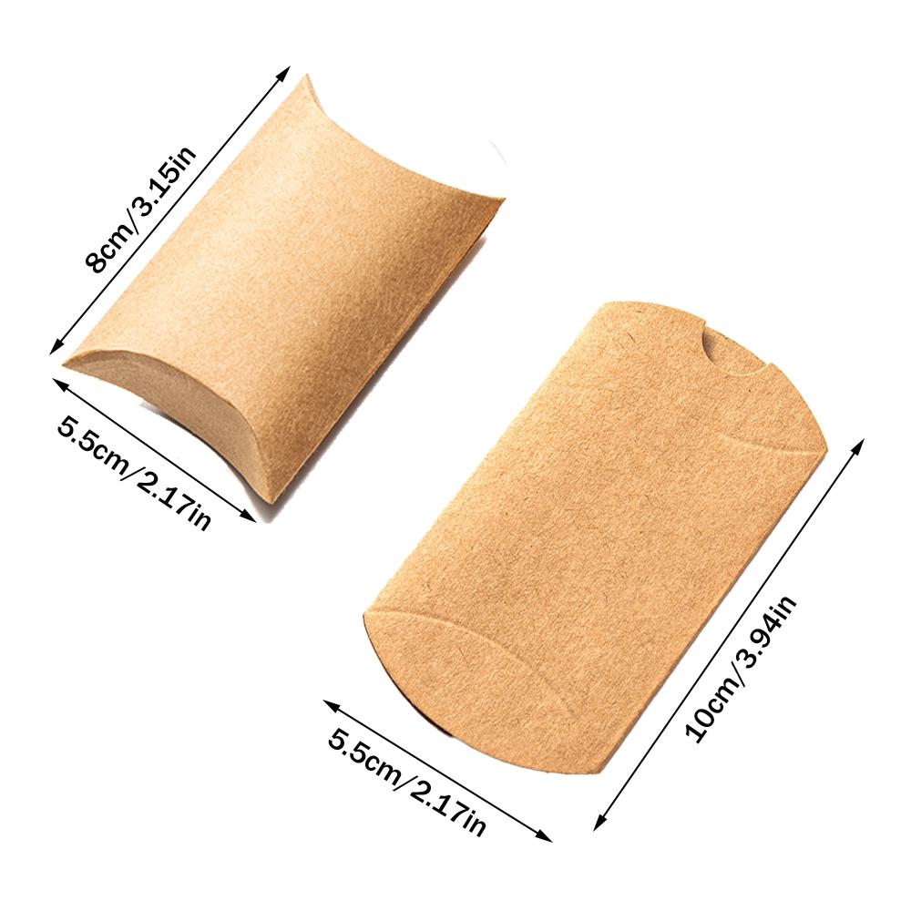 50pcs 크래프트 블랙 화이트 종이 베개 상자 보석  - Wedding Supply Business 리뷰 및 가격