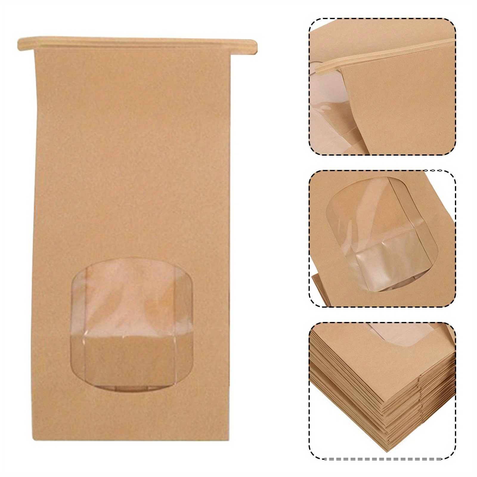 관찰창이 있는 갈색 종이봉투 30개 - 6.69X3.5 - Wedding Supply Company 리뷰 및 가격