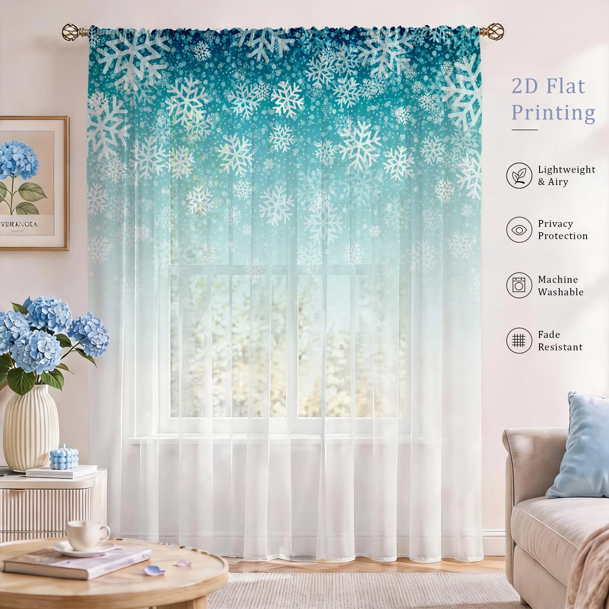 플로럴 그라데이션 시어 커튼, 거실/침실/아이방용 고품 - Good Floral & Wedding Decor Supply Photos 리뷰 및 가격