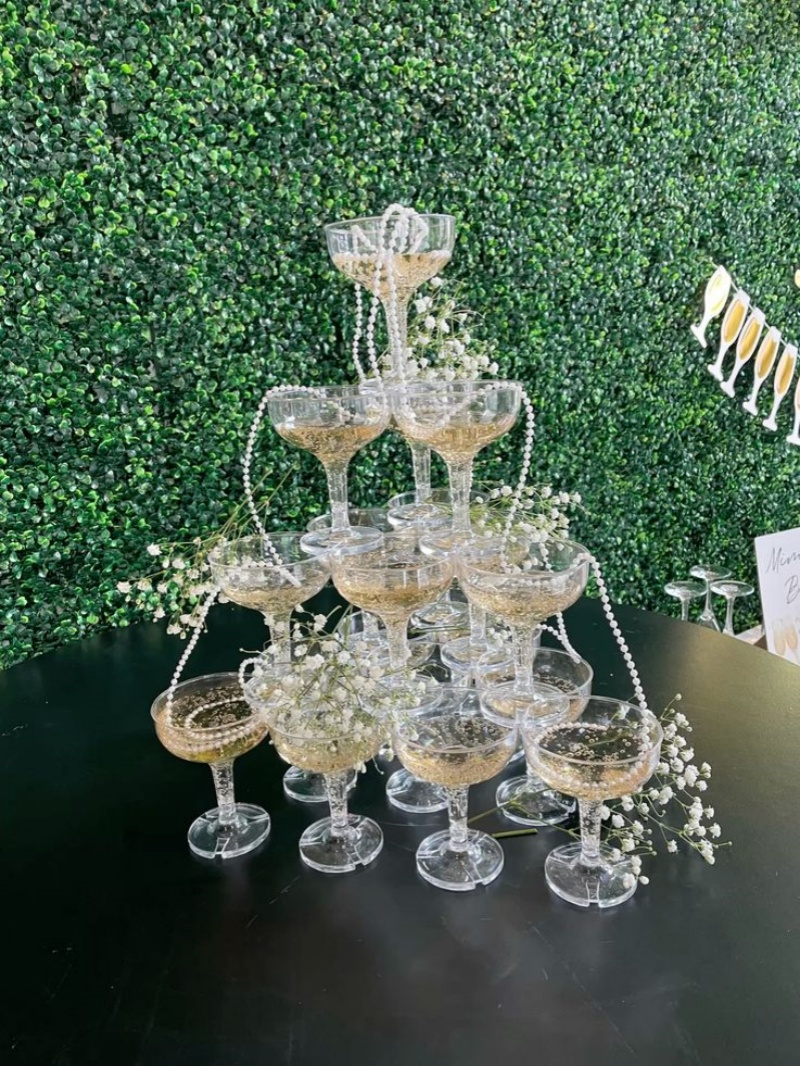 20-60PCS 아크릴 샴페인 쿠페 안경 약혼 파티 웨 - Champagne Tower Set 리뷰 및 가격