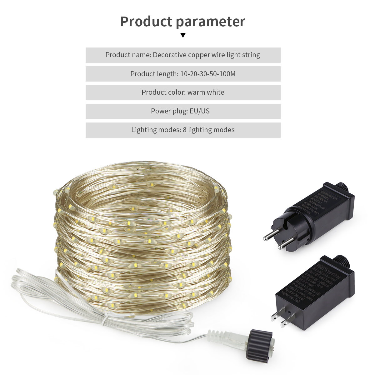 10M-100M LED 문자열 요정 빛 220V EU  - Wedding Power Supply 리뷰 및 가격