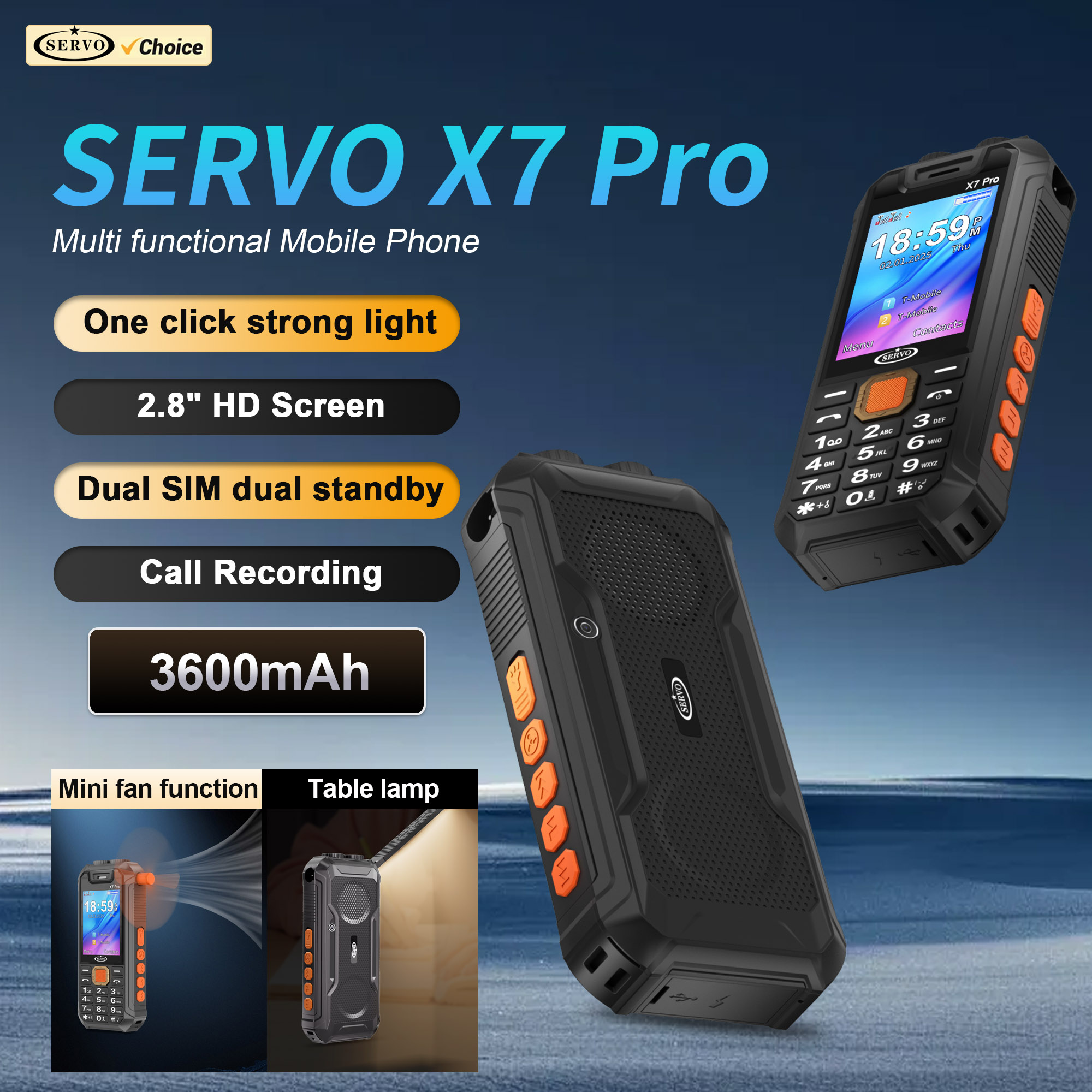 SERVO X7 PRO 미니 팬 휴대폰 듀얼 플래시라이 - Wedding Power Supply 리뷰 및 가격
