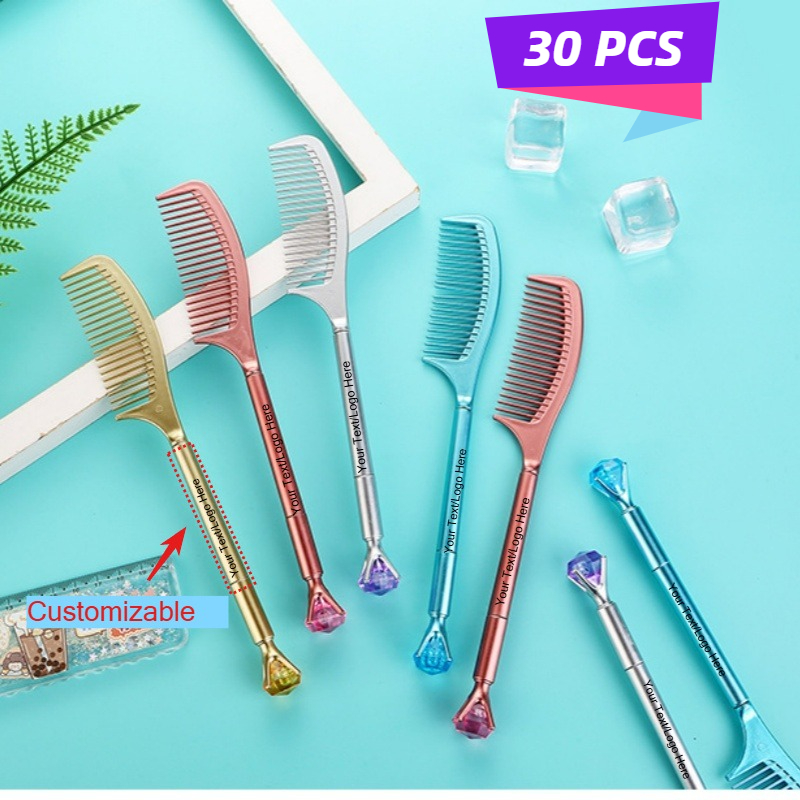 30PCS 대량 맞춤형 다이아몬드 빗 모양 펜, 회사  - Wedding Supply Company 리뷰 및 가격