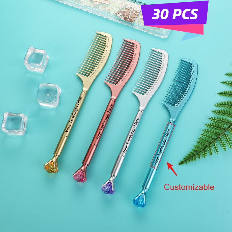 30PCS 대량 맞춤형 다이아몬드 빗 모양 펜, 회사  - Wedding Supply Company 리뷰 및 가격