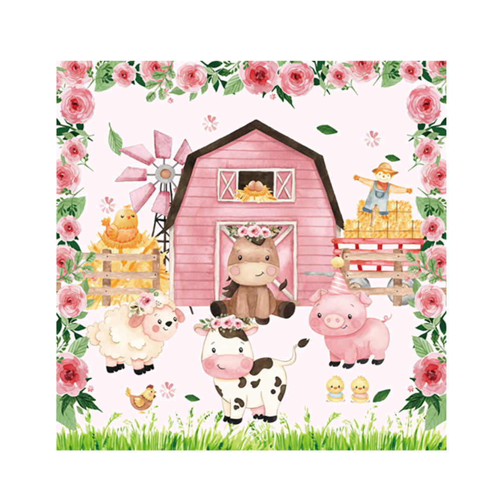 20/40pcs 만화 동물 농장 냅킨 호랑이 말 생일  - Wedding Zoo 리뷰 및 가격