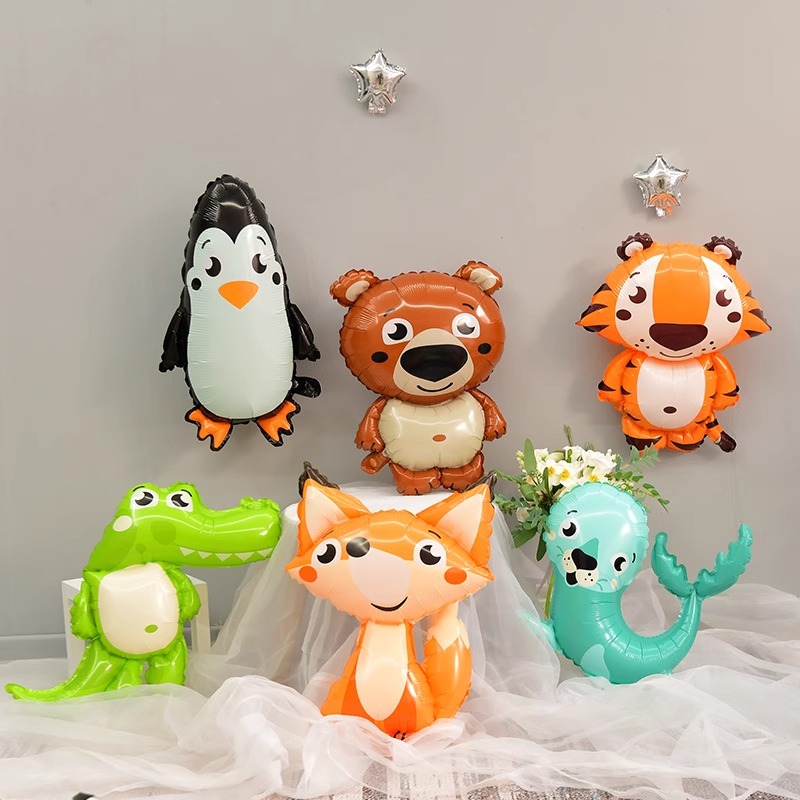 Q 버전 동물 포일 풍선 사자 호랑이 곰 여우 토끼 팬 - Wedding Zoo 리뷰 및 가격