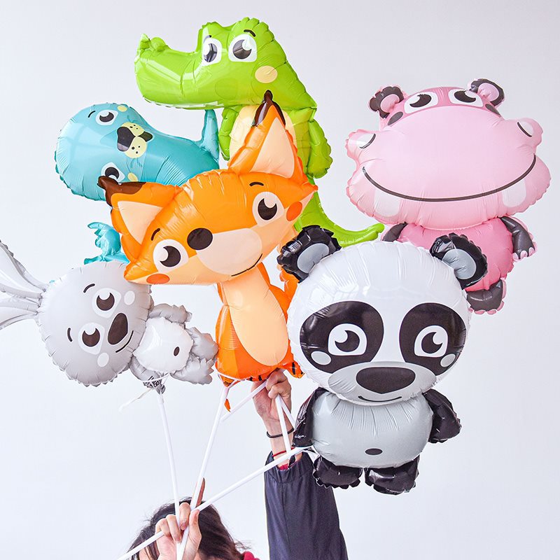 Q 버전 동물 포일 풍선 사자 호랑이 곰 여우 토끼 팬 - Wedding Zoo 리뷰 및 가격