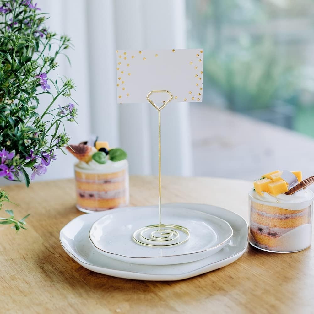 12개의 독특한 테이블 번호 홀더와 14개의 좌석 카드 - Place Card Holder 리뷰 및 가격