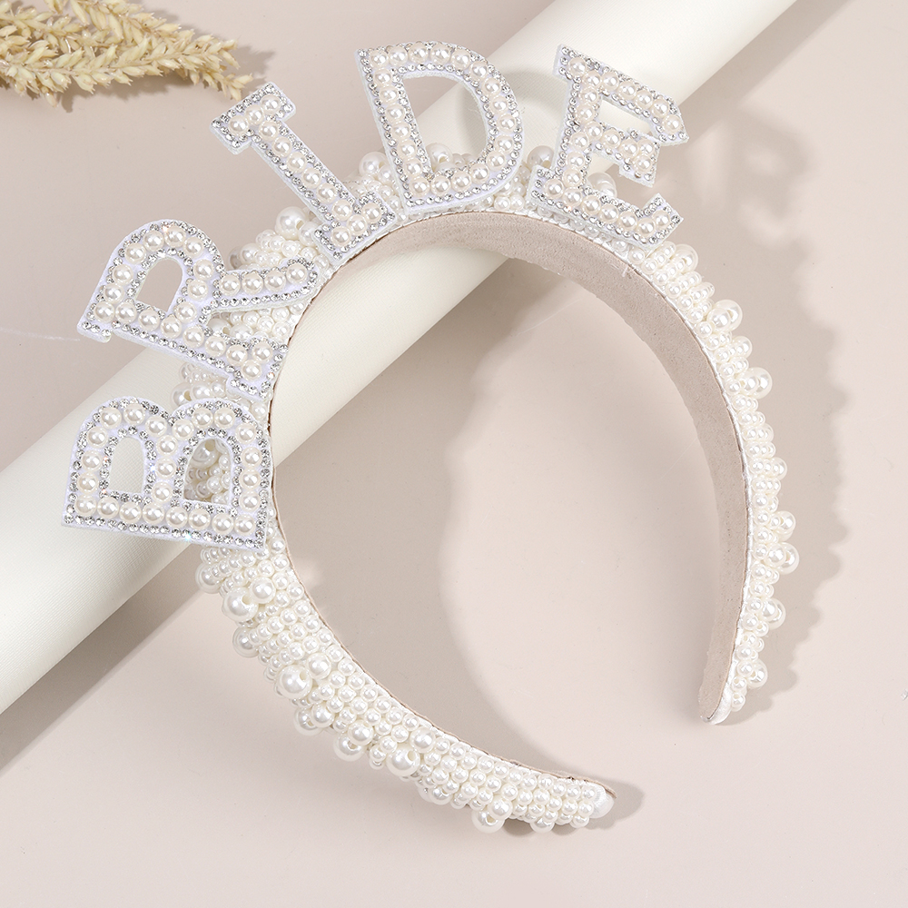 진주 머리띠 Diadem 럭셔리 비즈 라인 석 와이드  - Wedding Supply Store 리뷰 및 가격