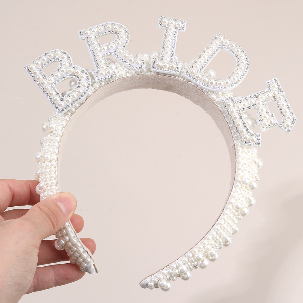 진주 머리띠 Diadem 럭셔리 비즈 라인 석 와이드  - Wedding Supply Store 리뷰 및 가격