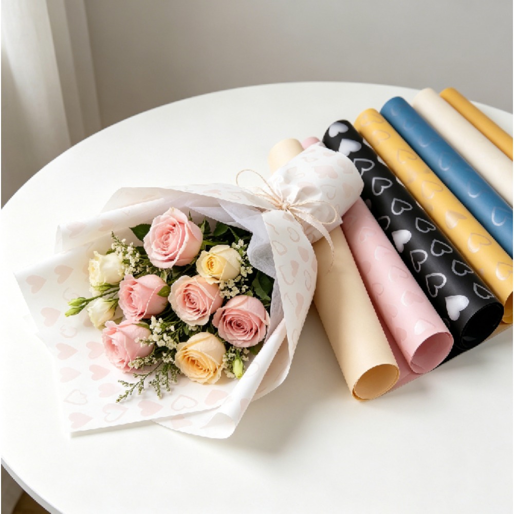 실버 하트 한수 플로럴 랩 페이퍼 DIY 선물 꽃다발  - Good Floral & Wedding Decor Supply Photos 리뷰 및 가격